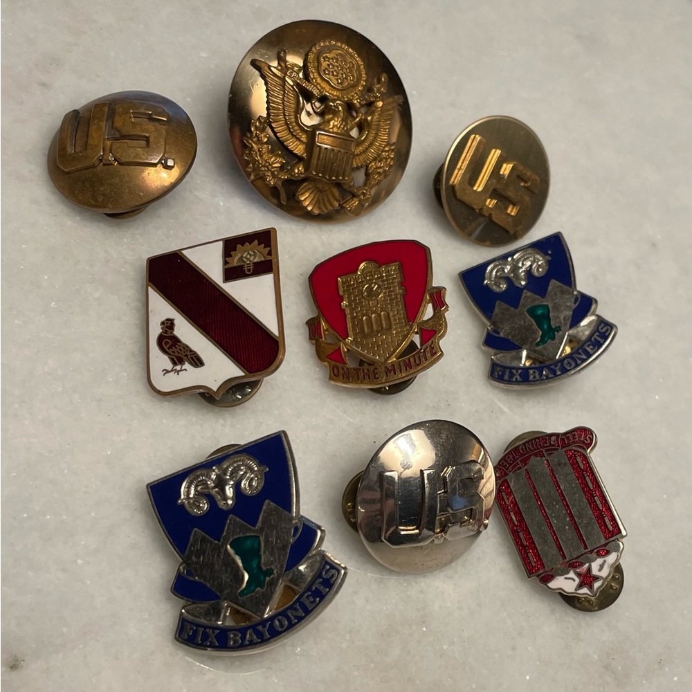 Vintage military pins.